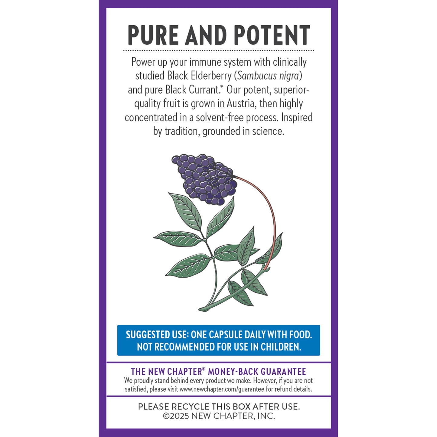 New Chapter Vegan Elderberry Capsules 60 Count