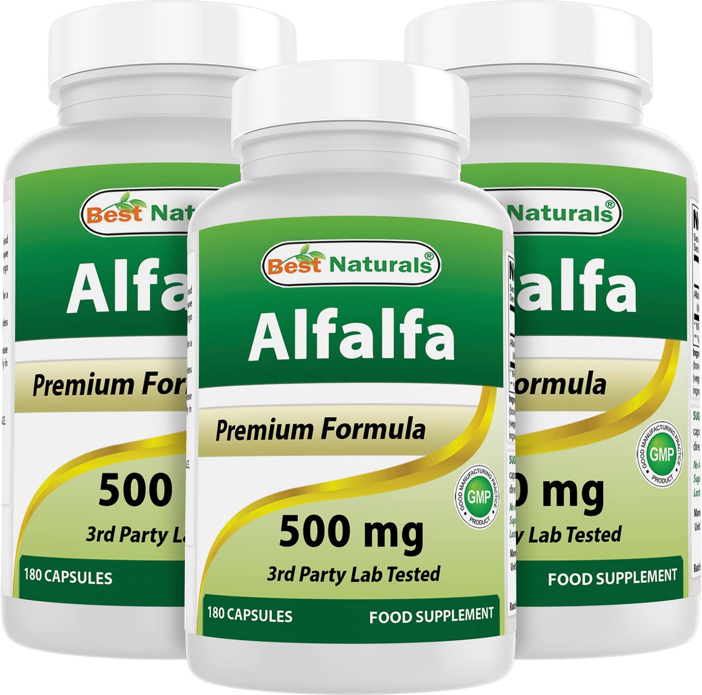 Best Naturals Alfalfa Green Super Food 500 mg Capsules 540 Count