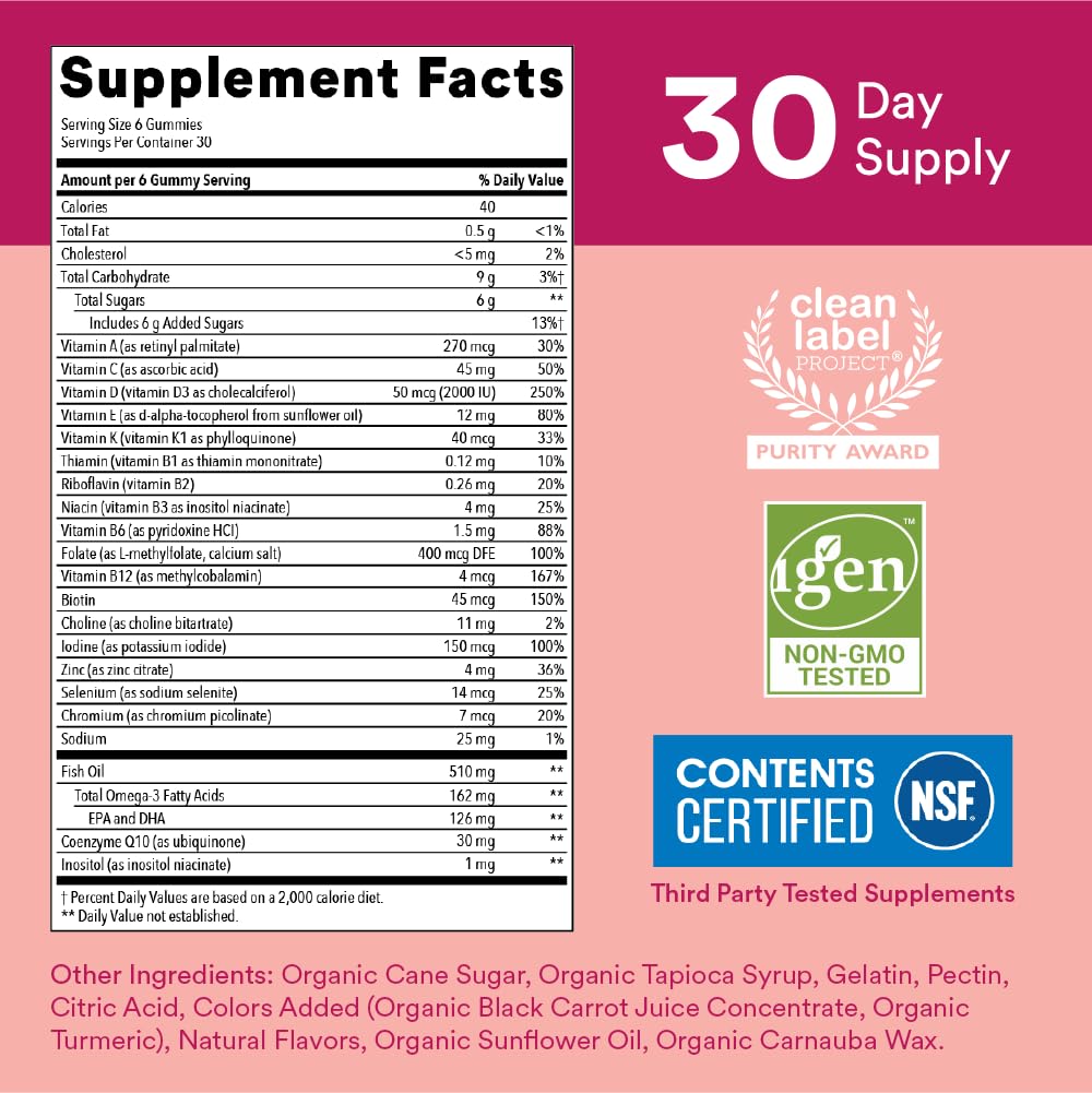 SmartyPants Women's Multivitamin Gummies 180 Count