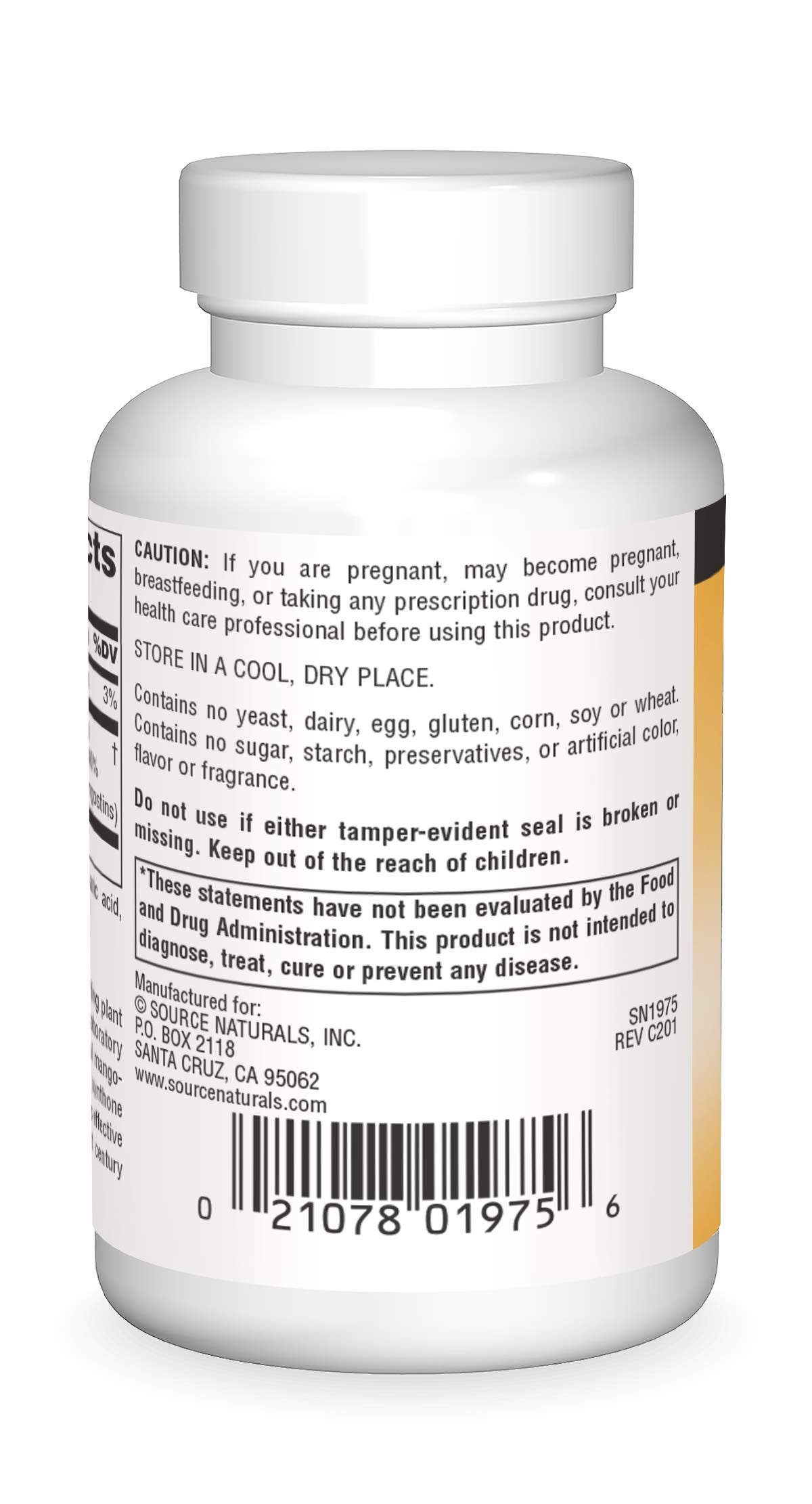 Source Naturals Mangosteen 75 mg Xanthones Antioxidant and Immune Support Tablet, 120 Count