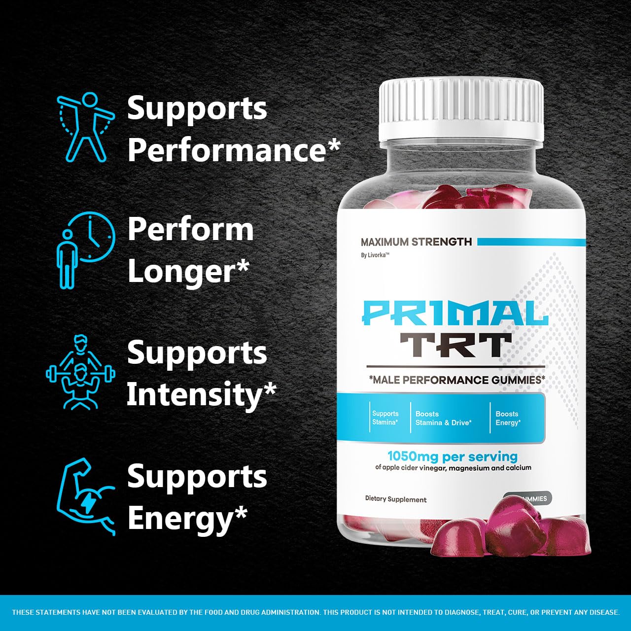 LIVORKA Primal TRT Gummies 60 Gummies