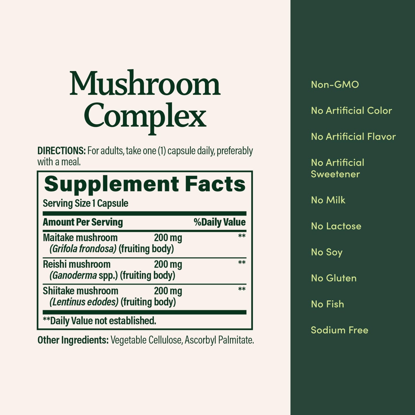Nature's Bounty Mushroom Complex for Immune Support, 60 Capsules