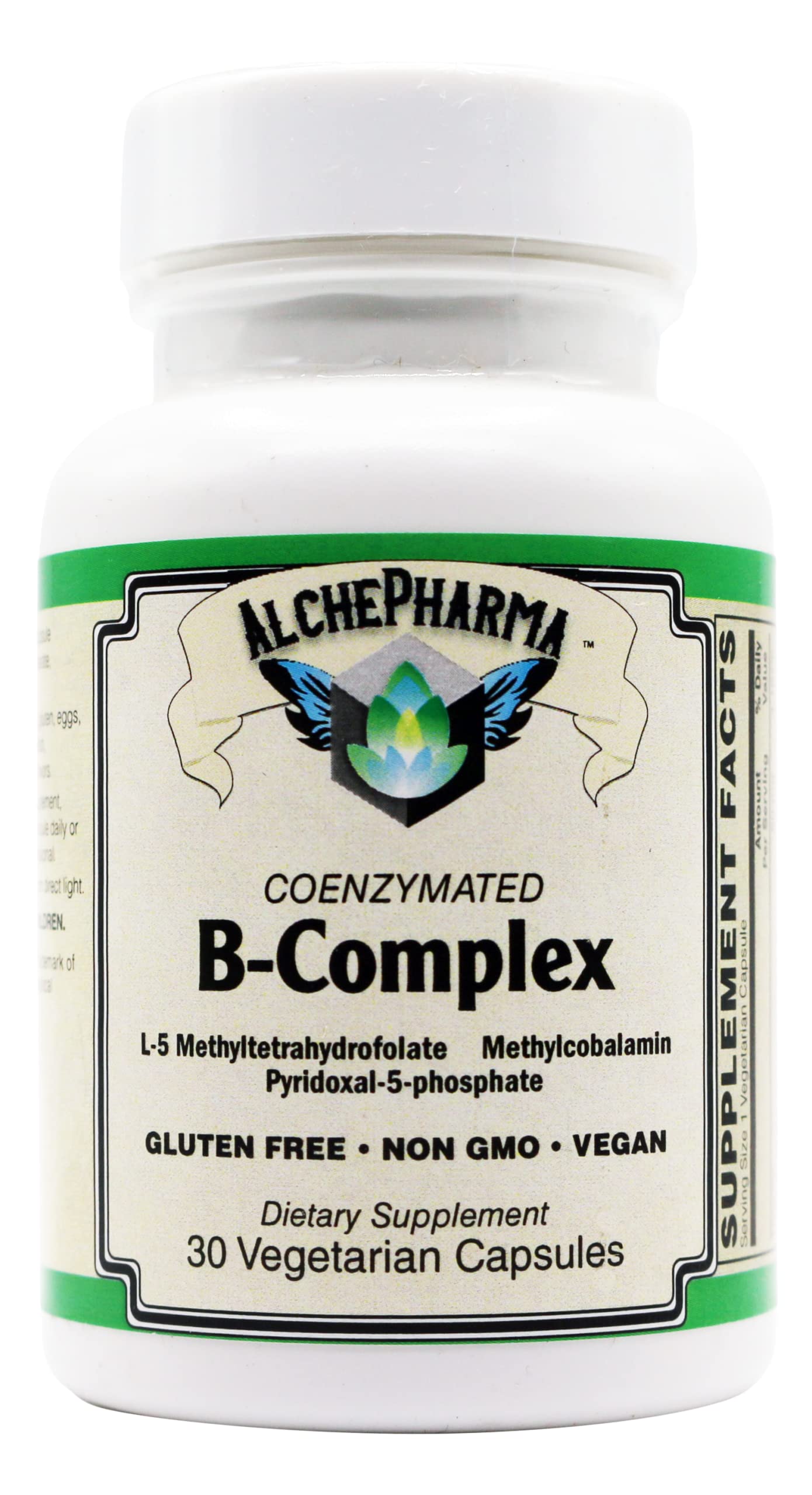 AlchePharma Coenzymated B-Complex High Potency One Daily Capsule, 30 Count