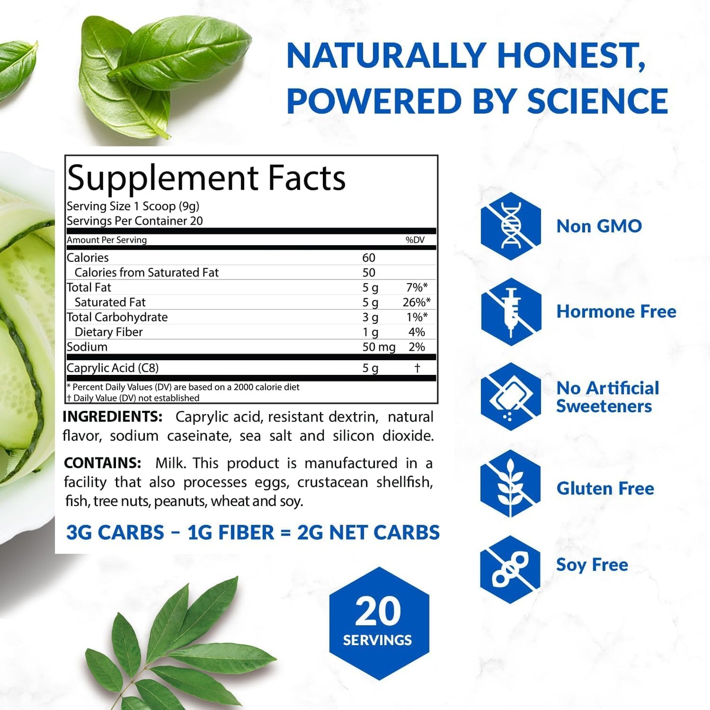 BioTrust C8 MCT Oil Powder 12.7