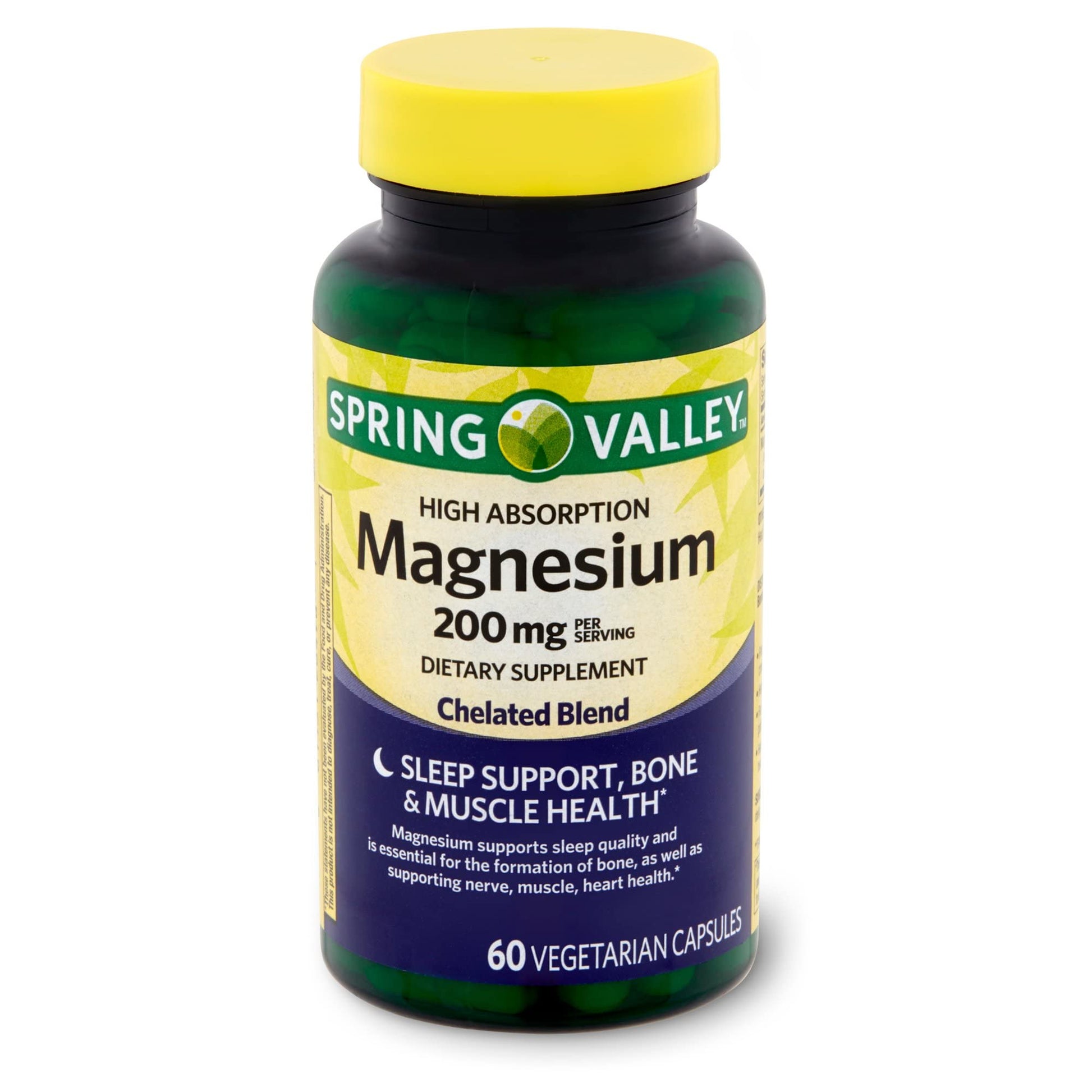 Spring Health High Absorption Magnesium 200 mg Sleep Support, 60 Capsules