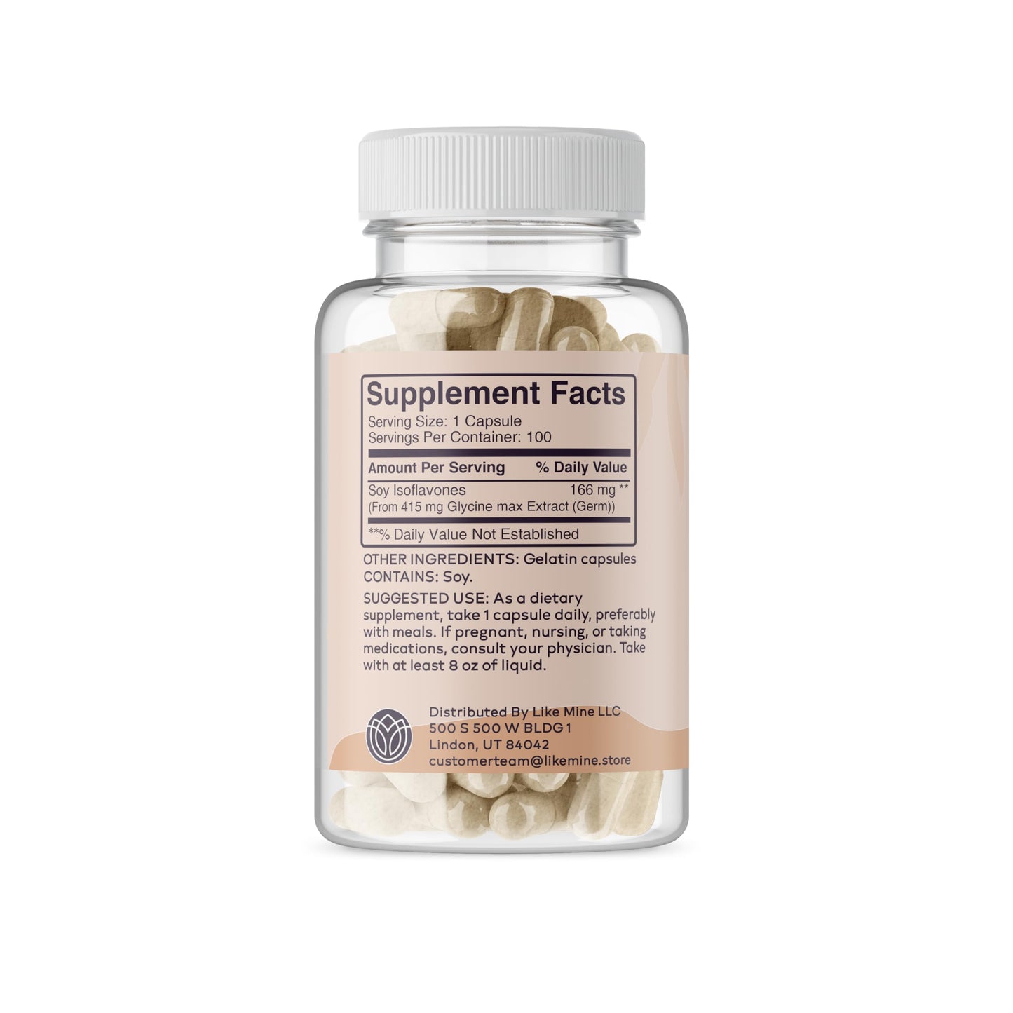 Like Mine Soy Isoflavones Capsule 100 Count