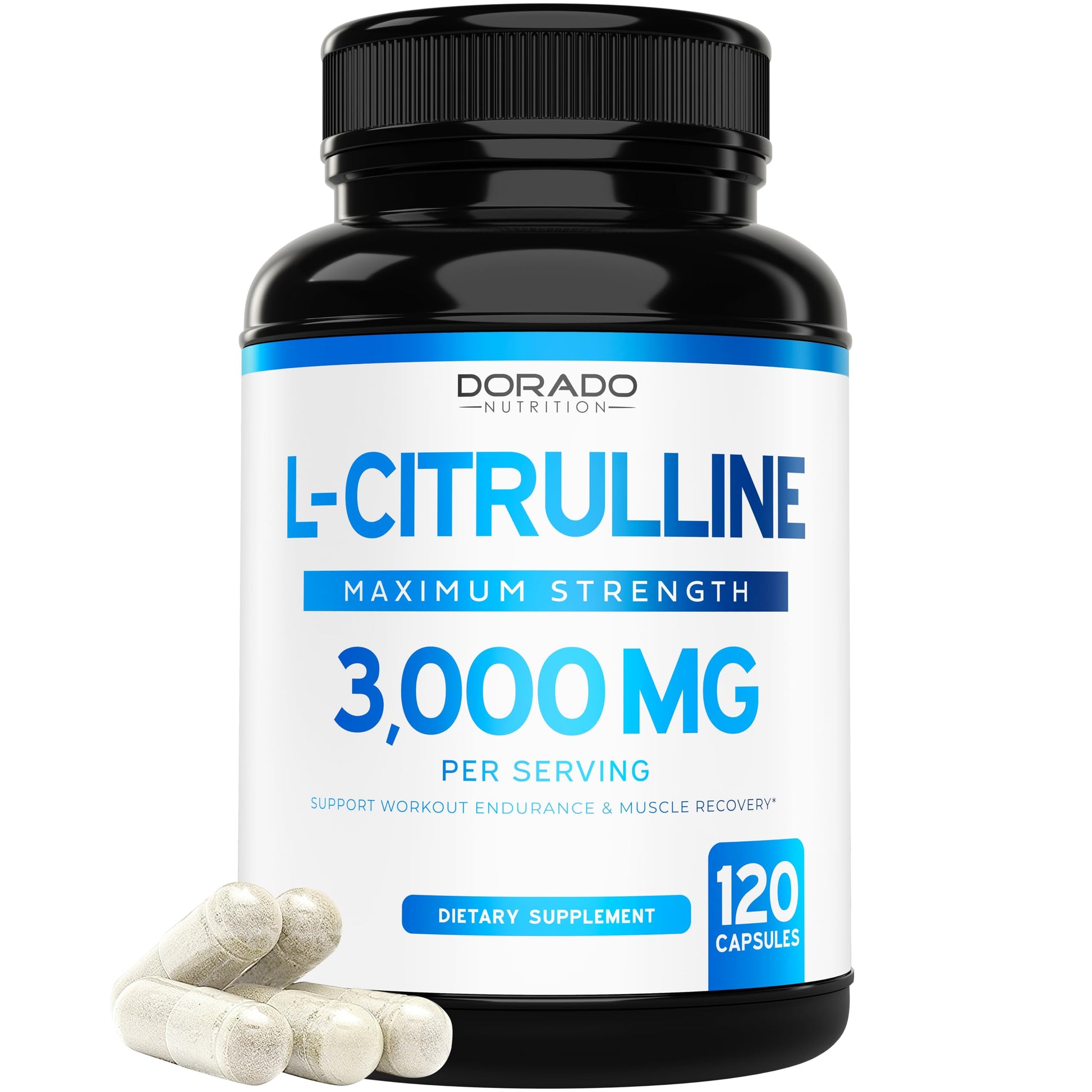 Dorado Nutrition L-Citrulline 3000mg Capsule, 120 Count