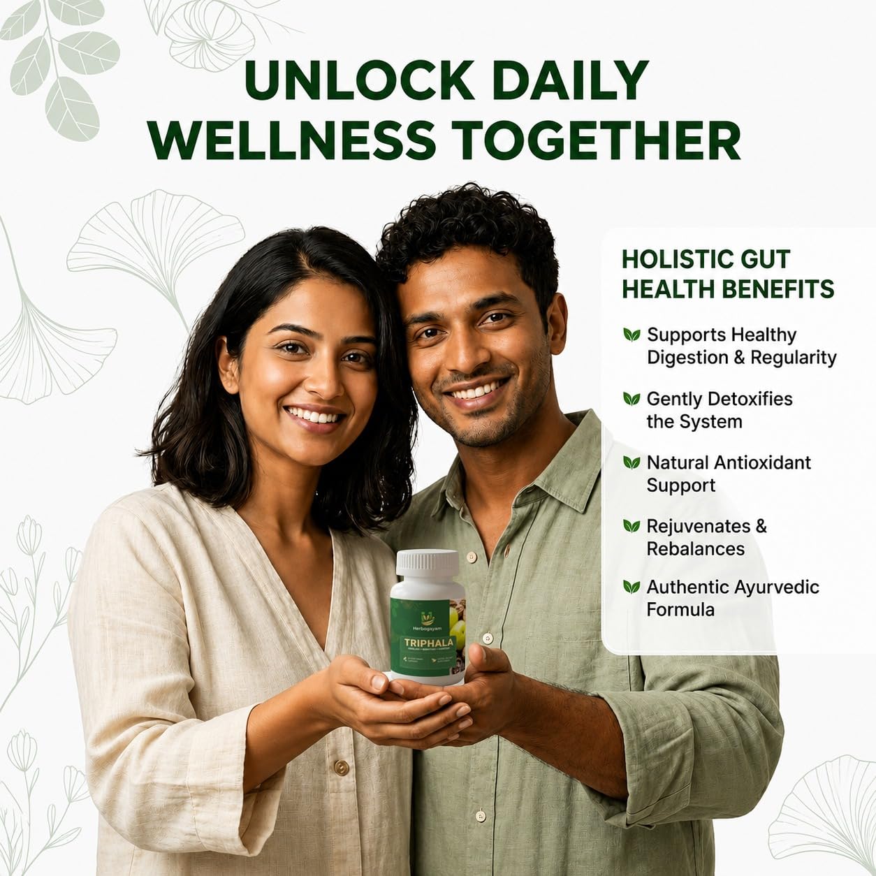 Herbogayam Triphala Capsules 500mg, 60 Capsules