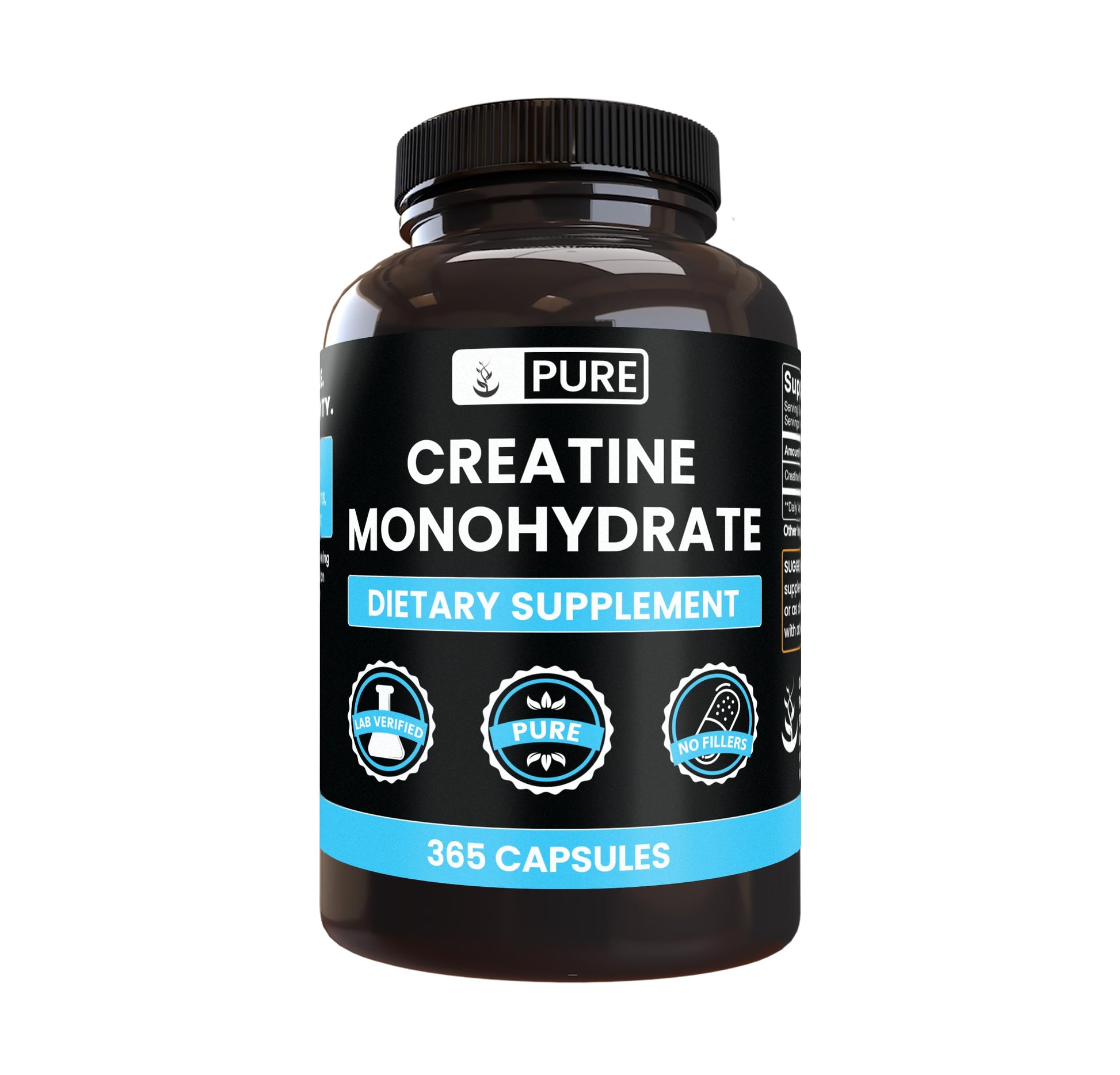 PURE ORIGINAL INGREDIENTS Creatine Monohydrate Capsule 365 Capsules