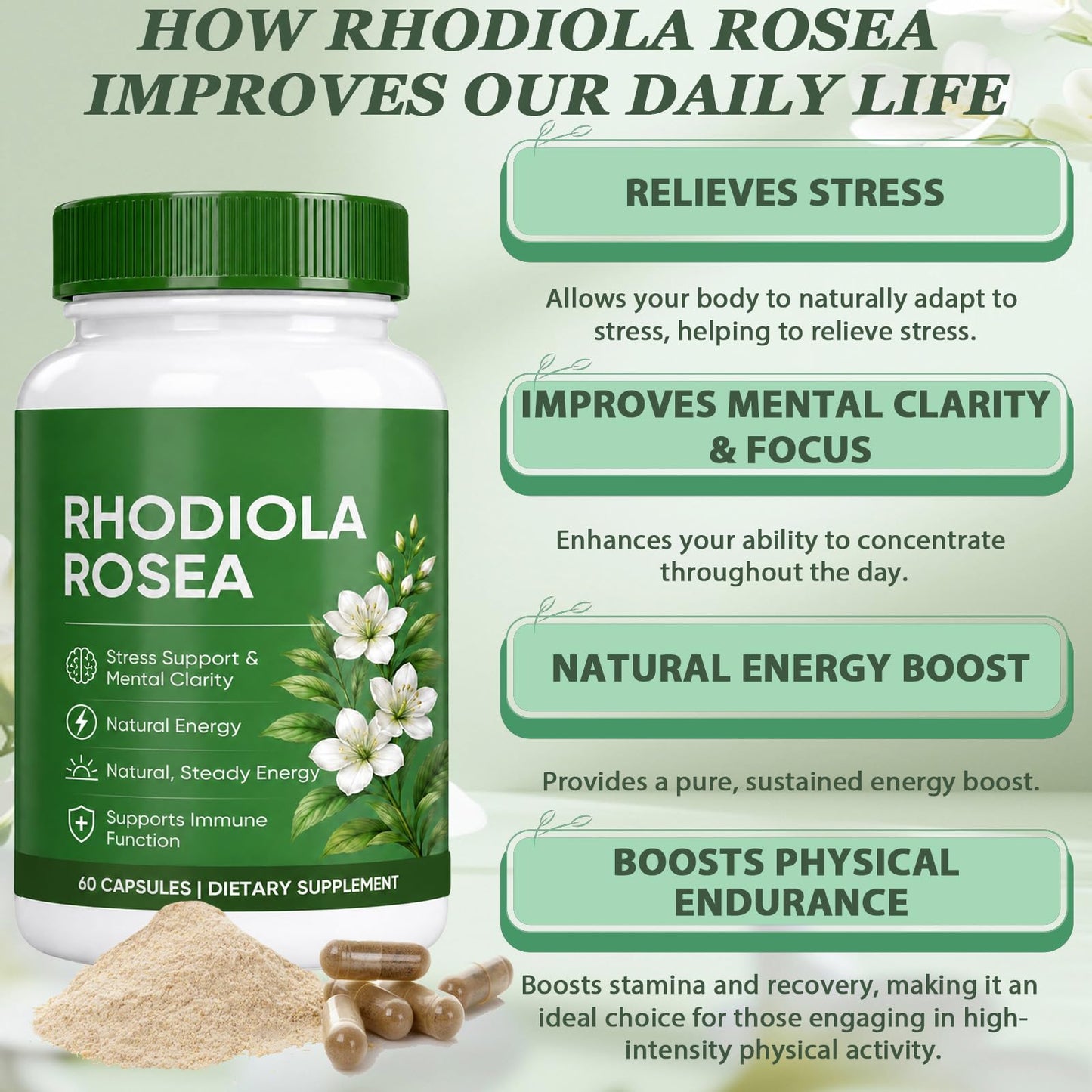 YLOTRE Rhodiola Rosea 60 Capsules