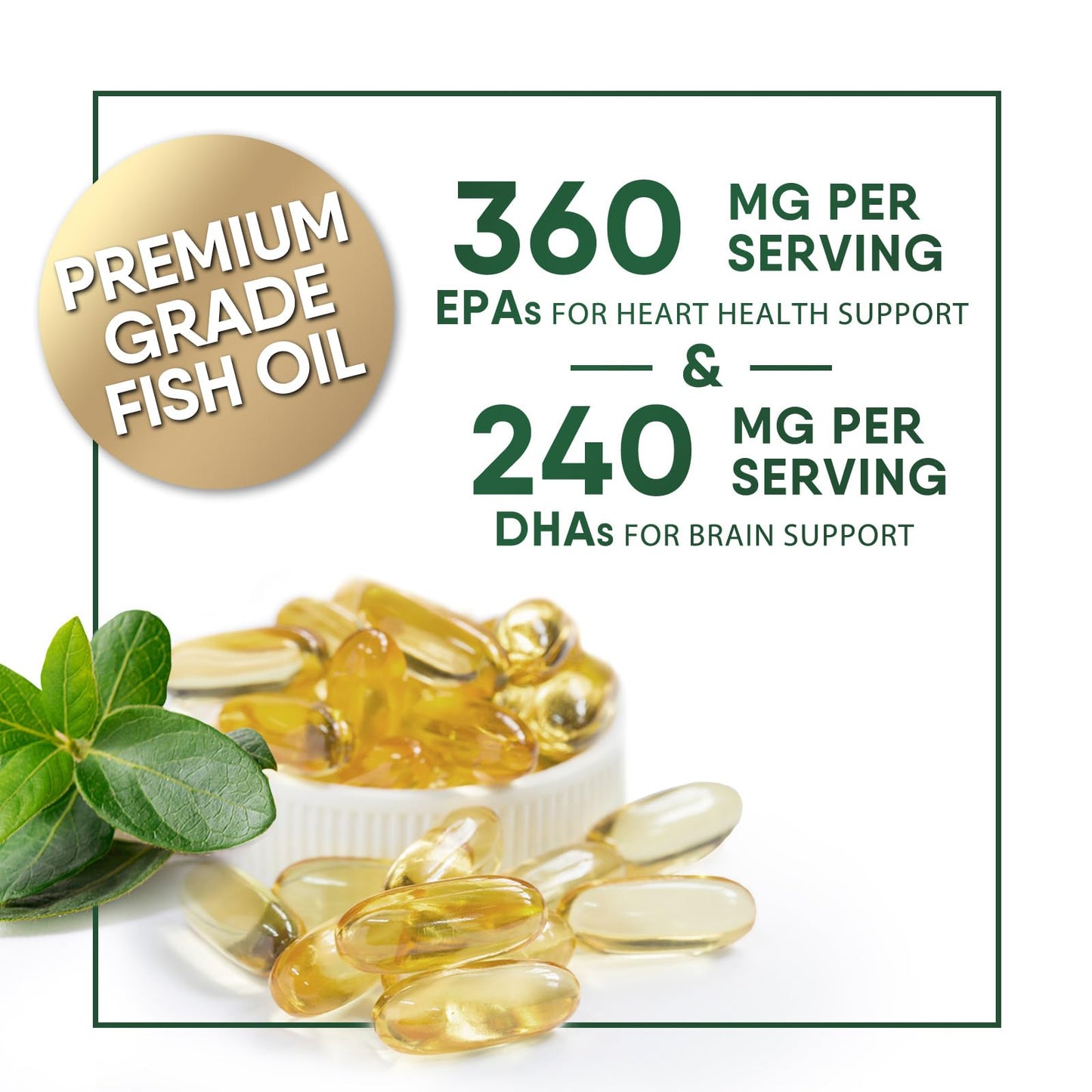 Nature's Nutrition Omega-3 Fish Oil Softgel 60 Softgels