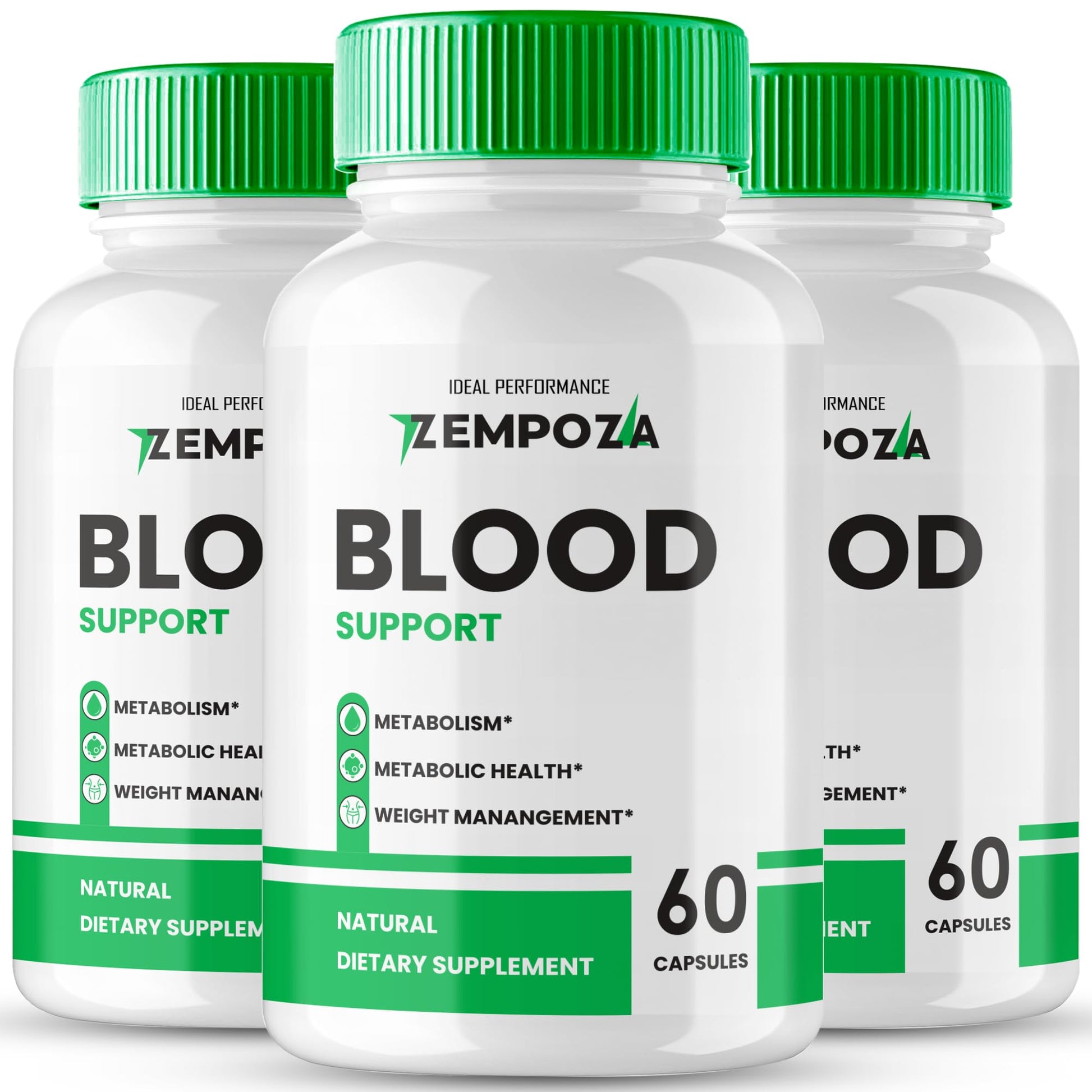 IDEAL PERFORMANCE Zempoza Blood Formula Supplement Capsules, 180 Count