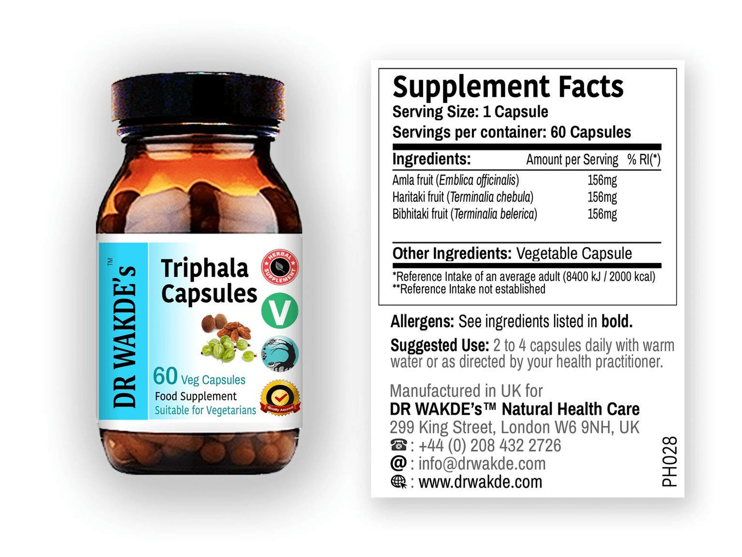 DR WAKDE'S Triphala Capsules, 1 Count