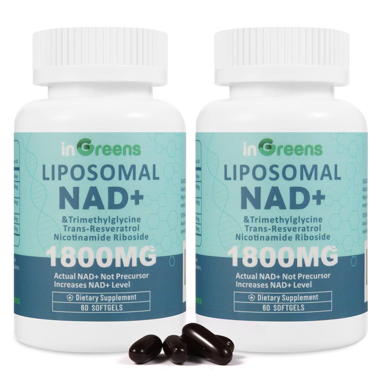 inGreens Liposomal NAD+ Supplement 1800 mg Softgel 60 Count