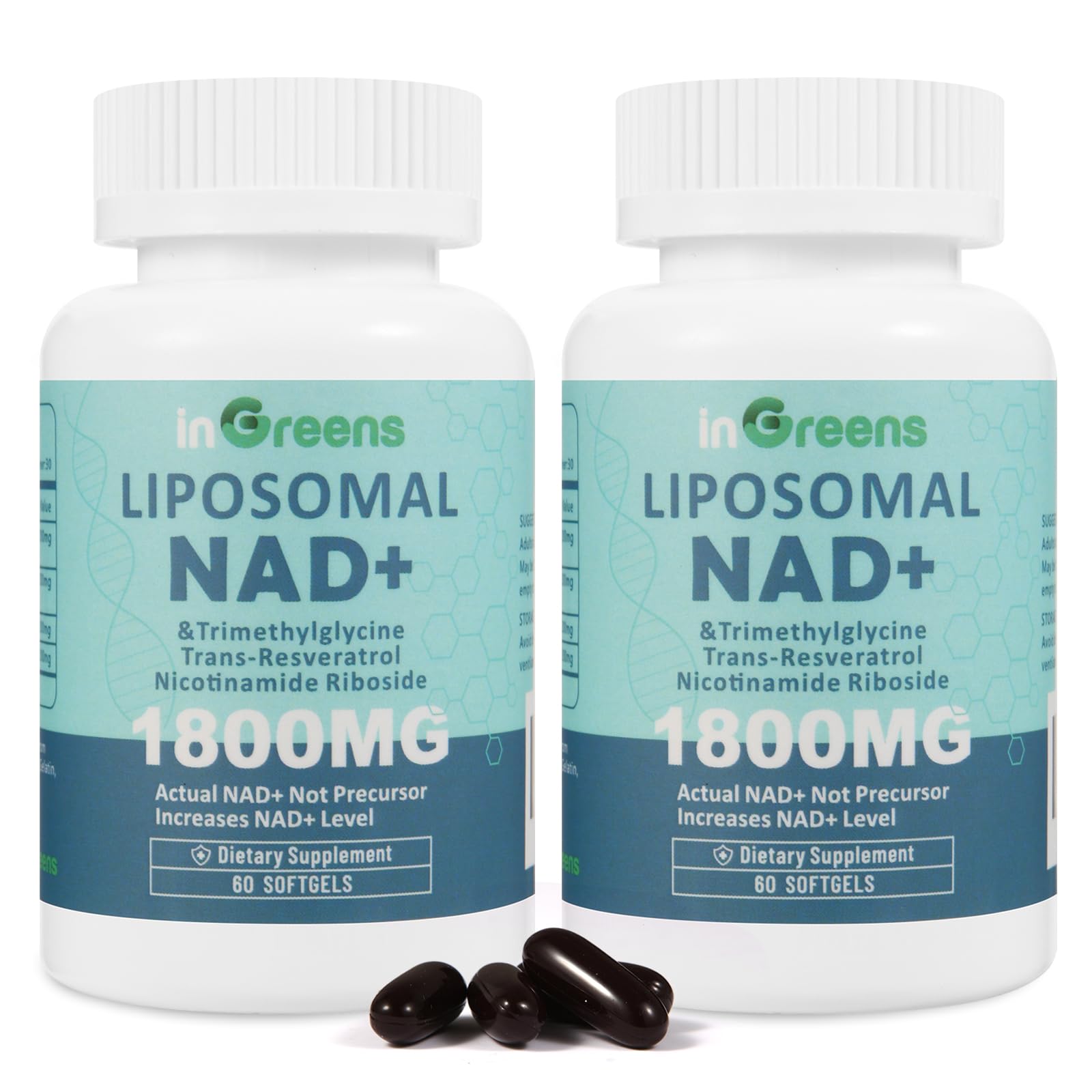 inGreens Liposomal NAD+ Supplement 1800 mg Softgel 60 Count