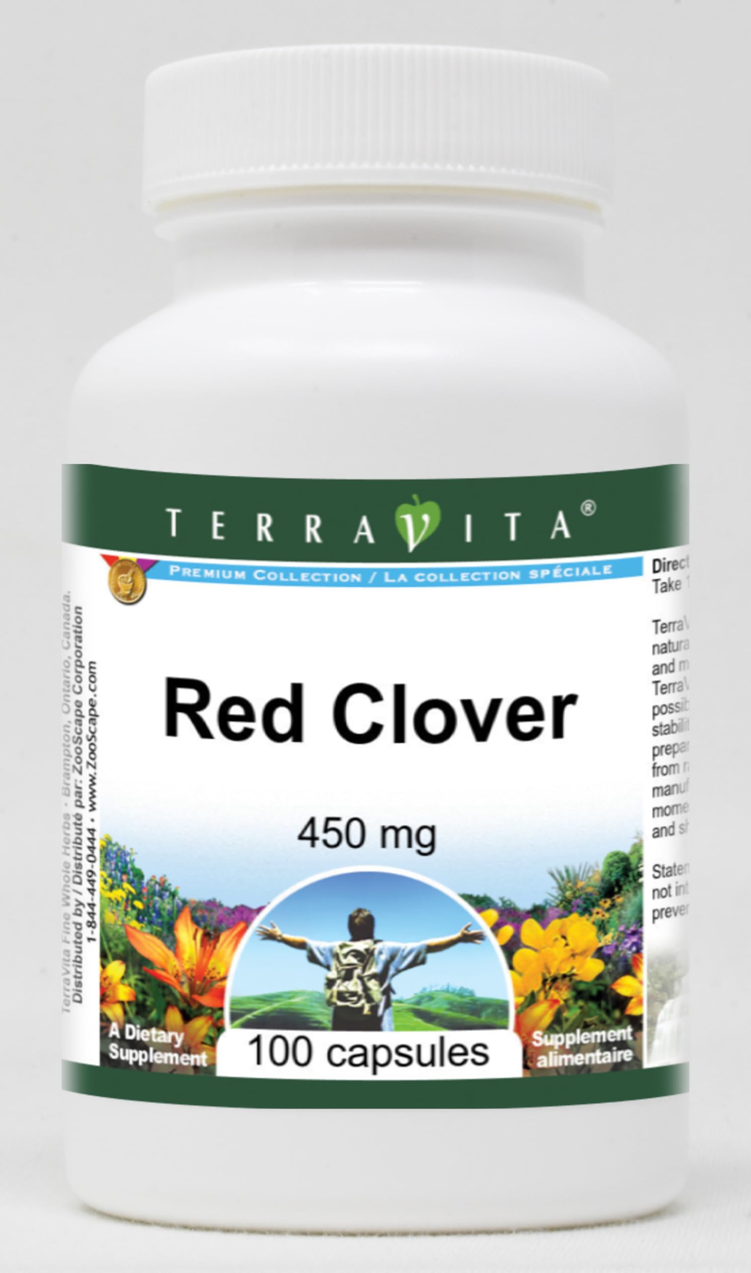 Terravita Red Clover 450 mg Capsules, 100 Count