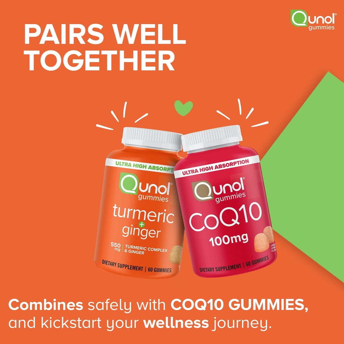 Qunol Turmeric and Ginger Gummies Joint Support 90 Count