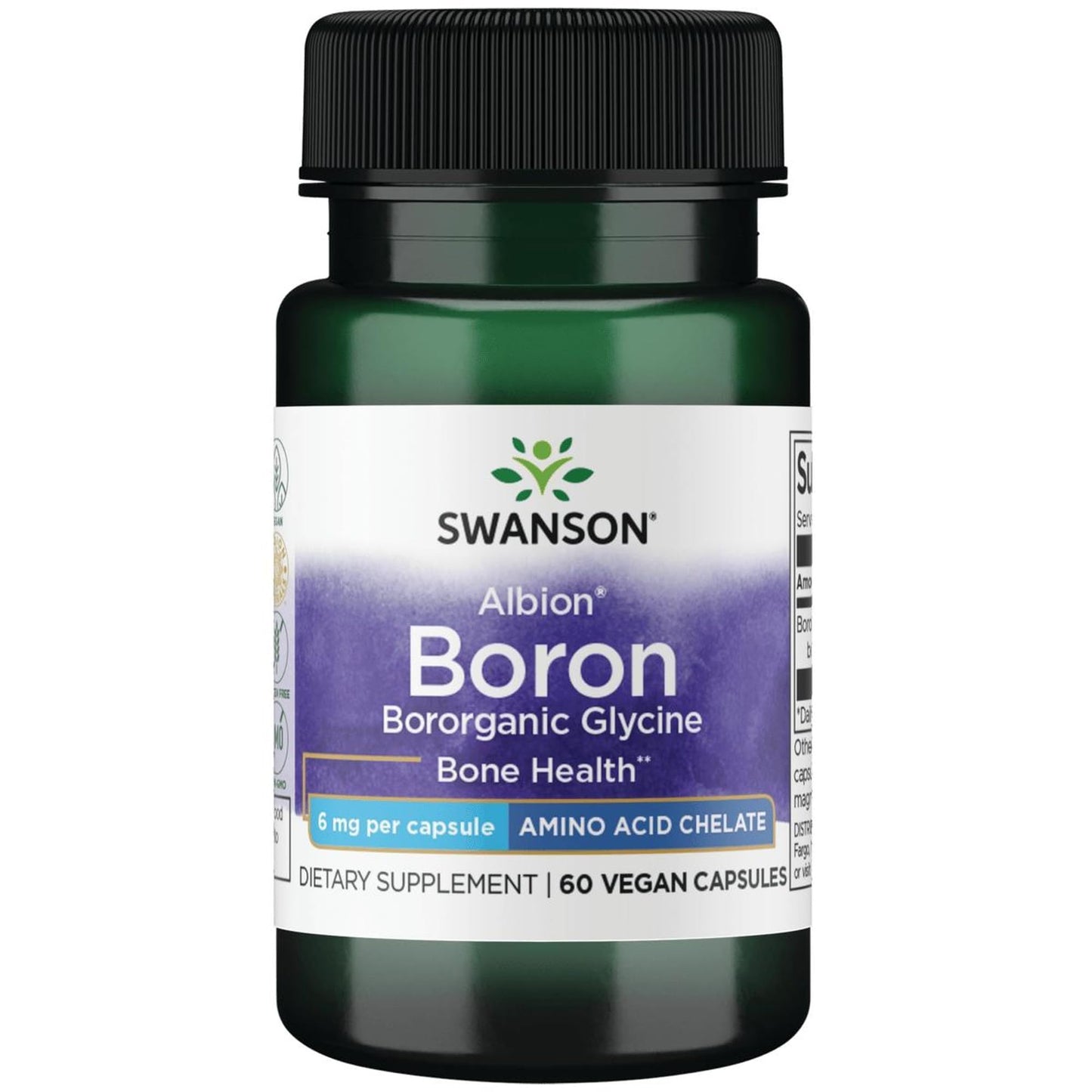 Swanson Boron from Albion Boroganic Glycine Supplement 60 Capsules