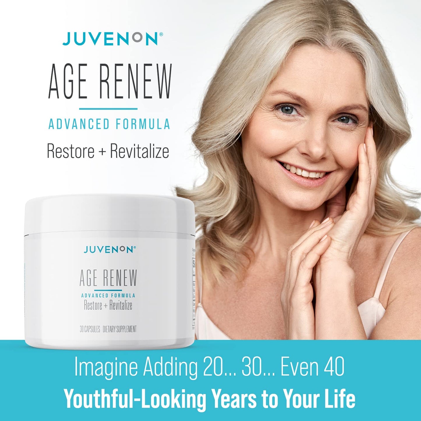 Juvenon AgeRenew Beta Glucan Anti Aging Immunity Support Supplement Capsule, 1 Count