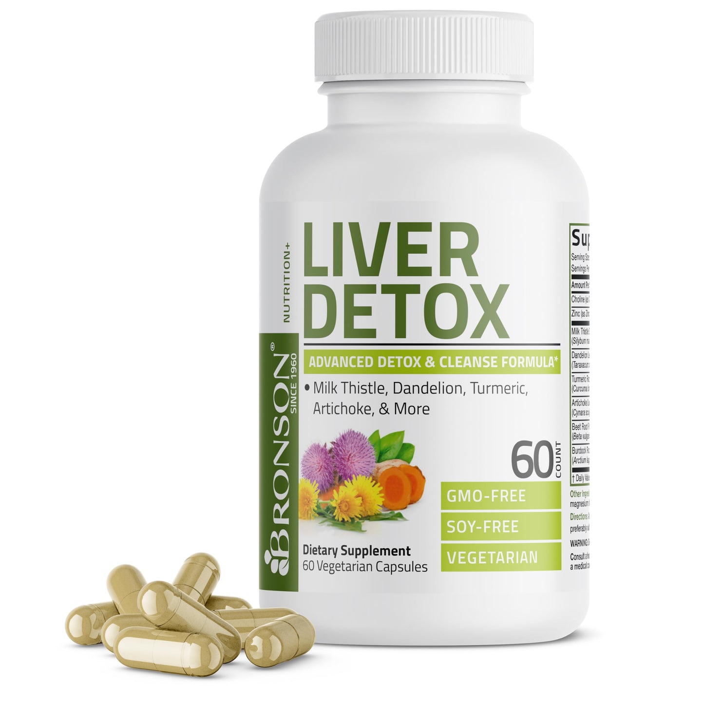 Bronson Liver Detox Advanced Detox & Cleansing Formula Capsule, 60 Count