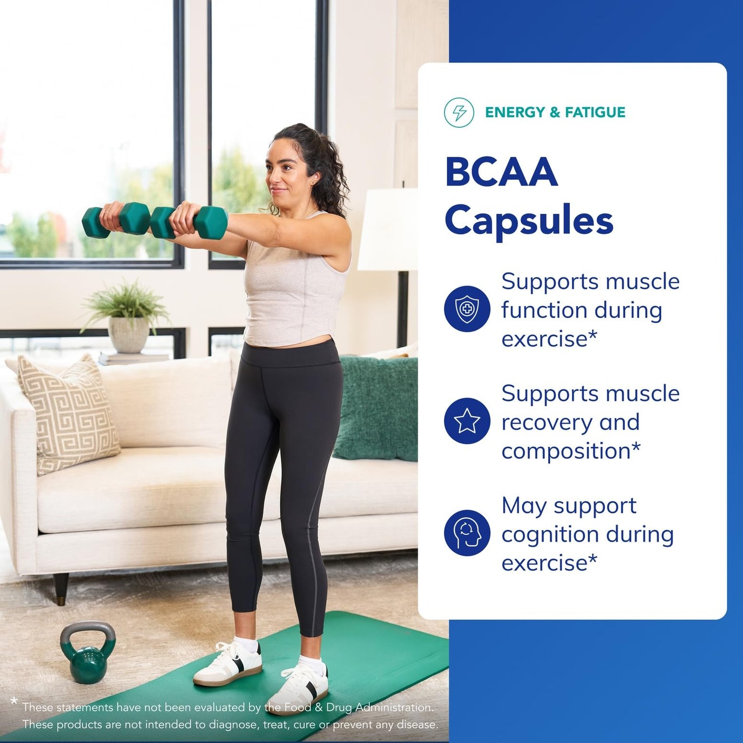 Pure Encapsulations BCAA Capsules, 250 Count