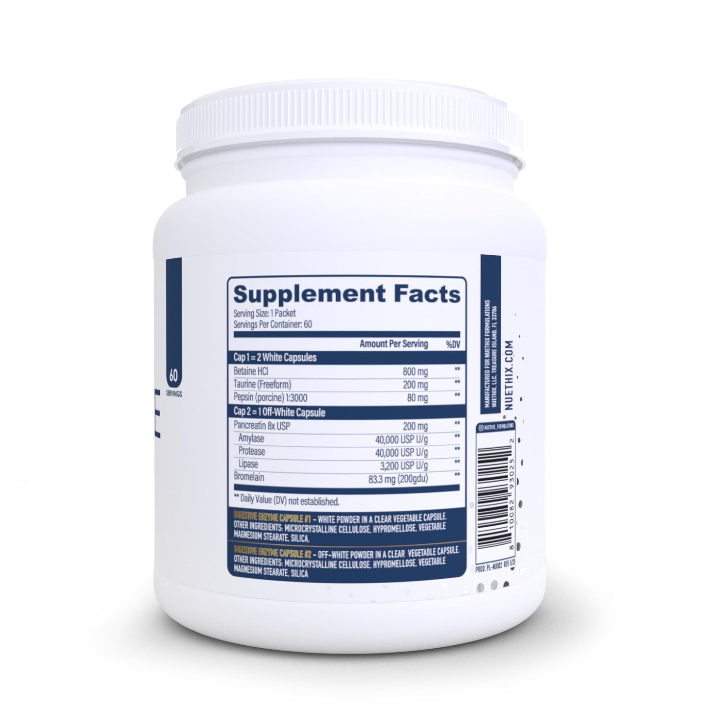 NuEthix Formulations Utilyze Enzymes for Digestive Wellness Capsule, 60 Count