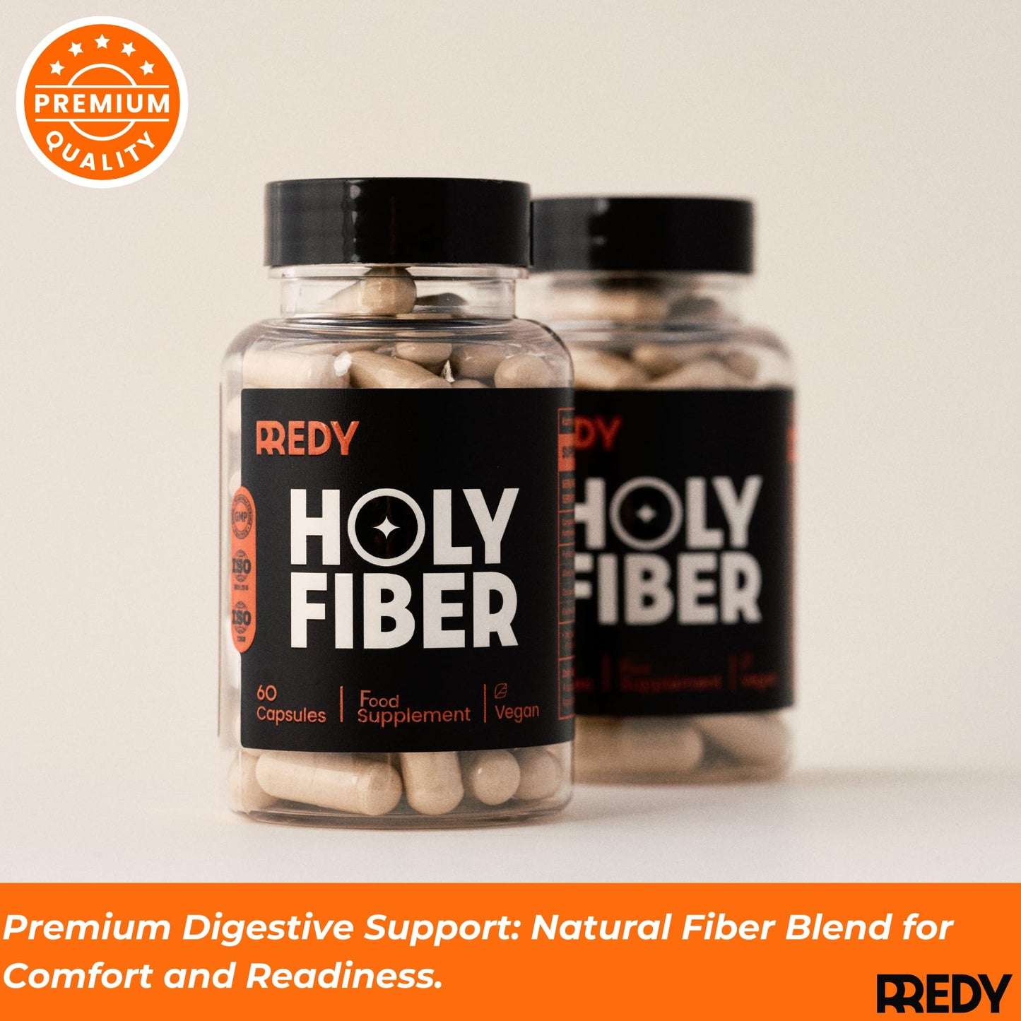 REDY 4-in-1 Premium Blend Psyllium Husk, Aloe Vera, Chia Seeds, Flaxseeds Fiber Supplement for Men Capsules 120