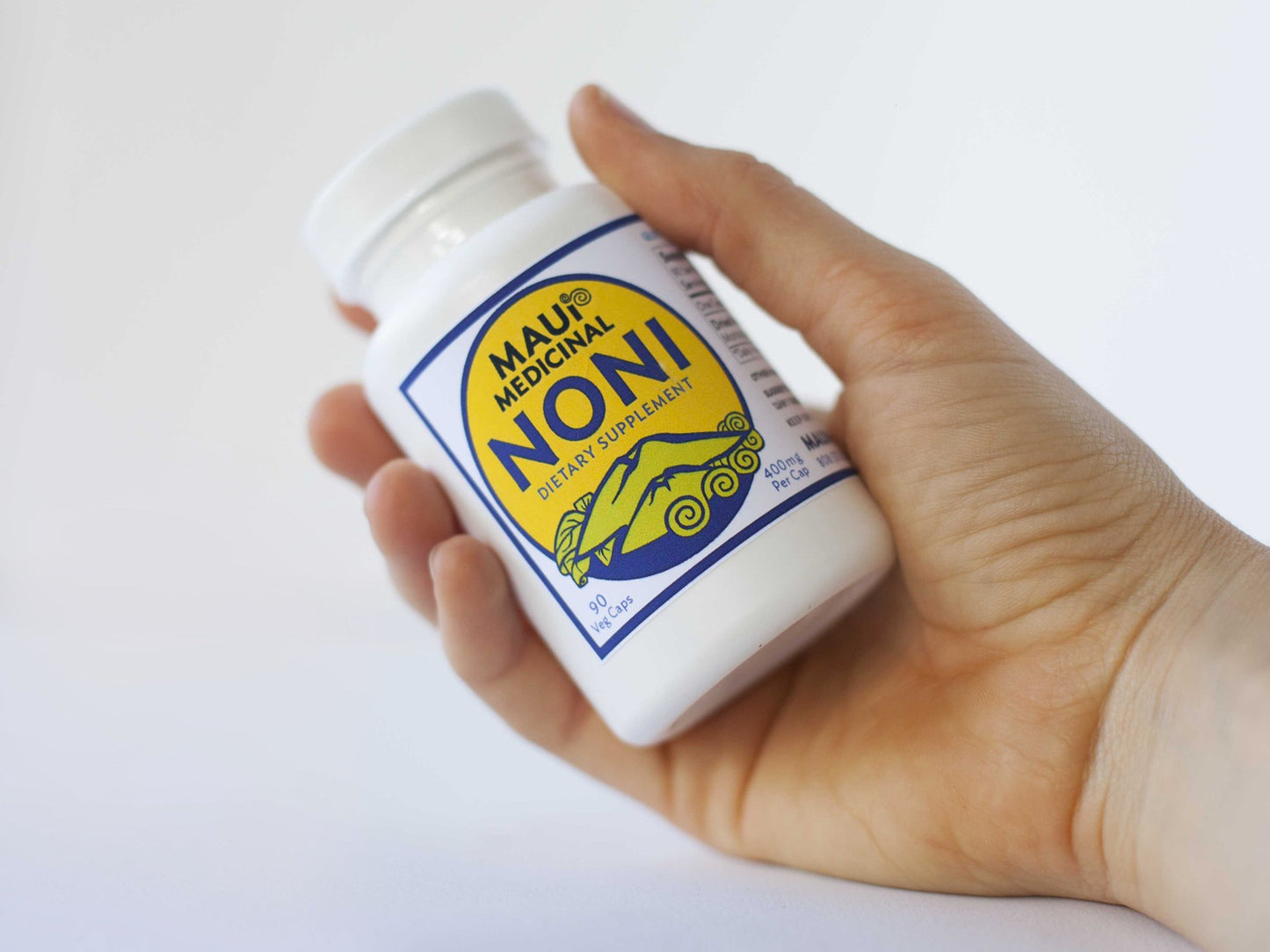 Maui Medicinal Herbs Kona Noni 90 Vcaps 400mg per Capsule, Organic Whole Fruit