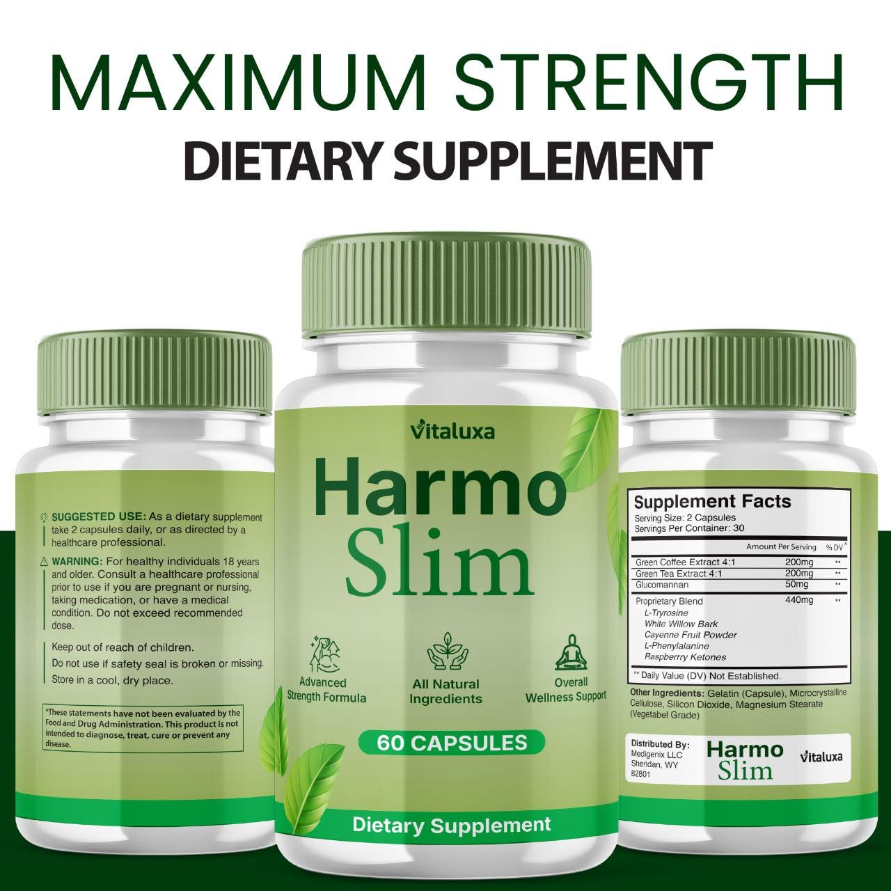 Vitaluxa HarmoSlim Supplement Advanced Formula Capsules 120 Capsules