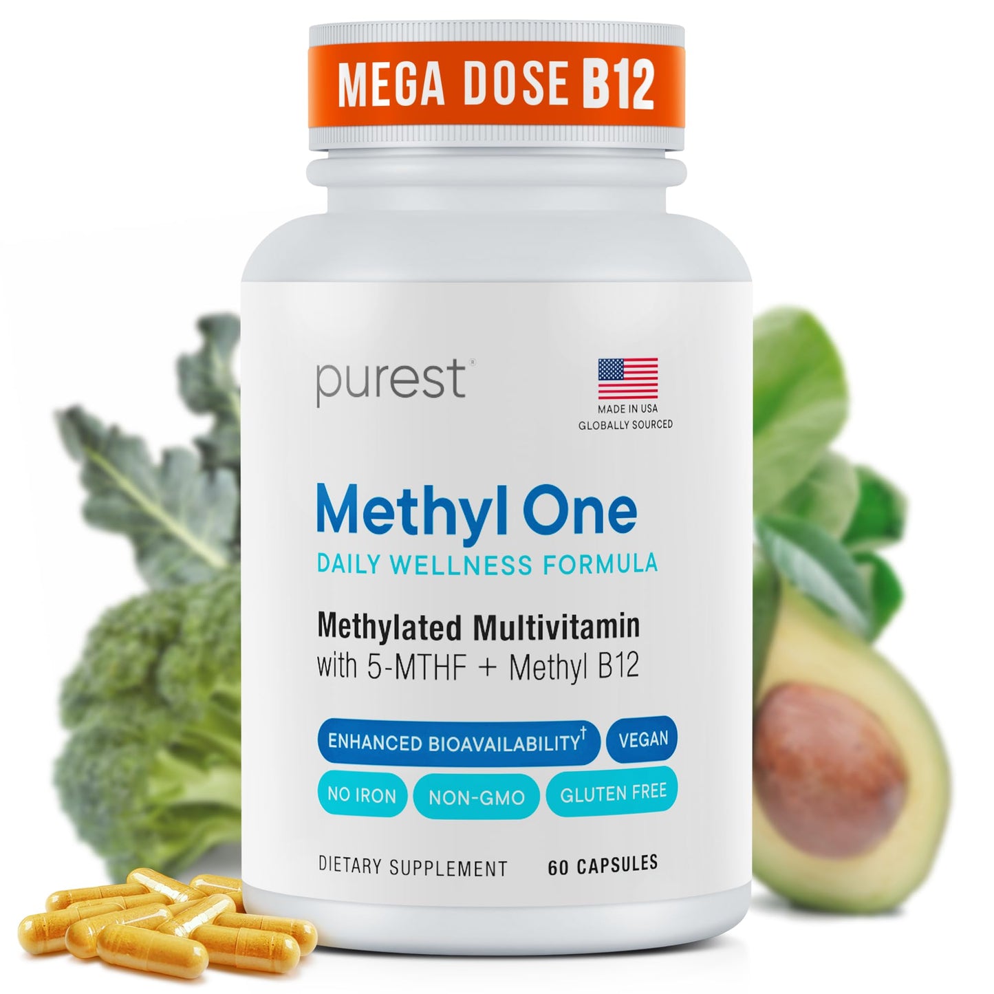 Super Natural Goods Purest Methylated Multivitamin for Men & Women Capsules, 60 Count