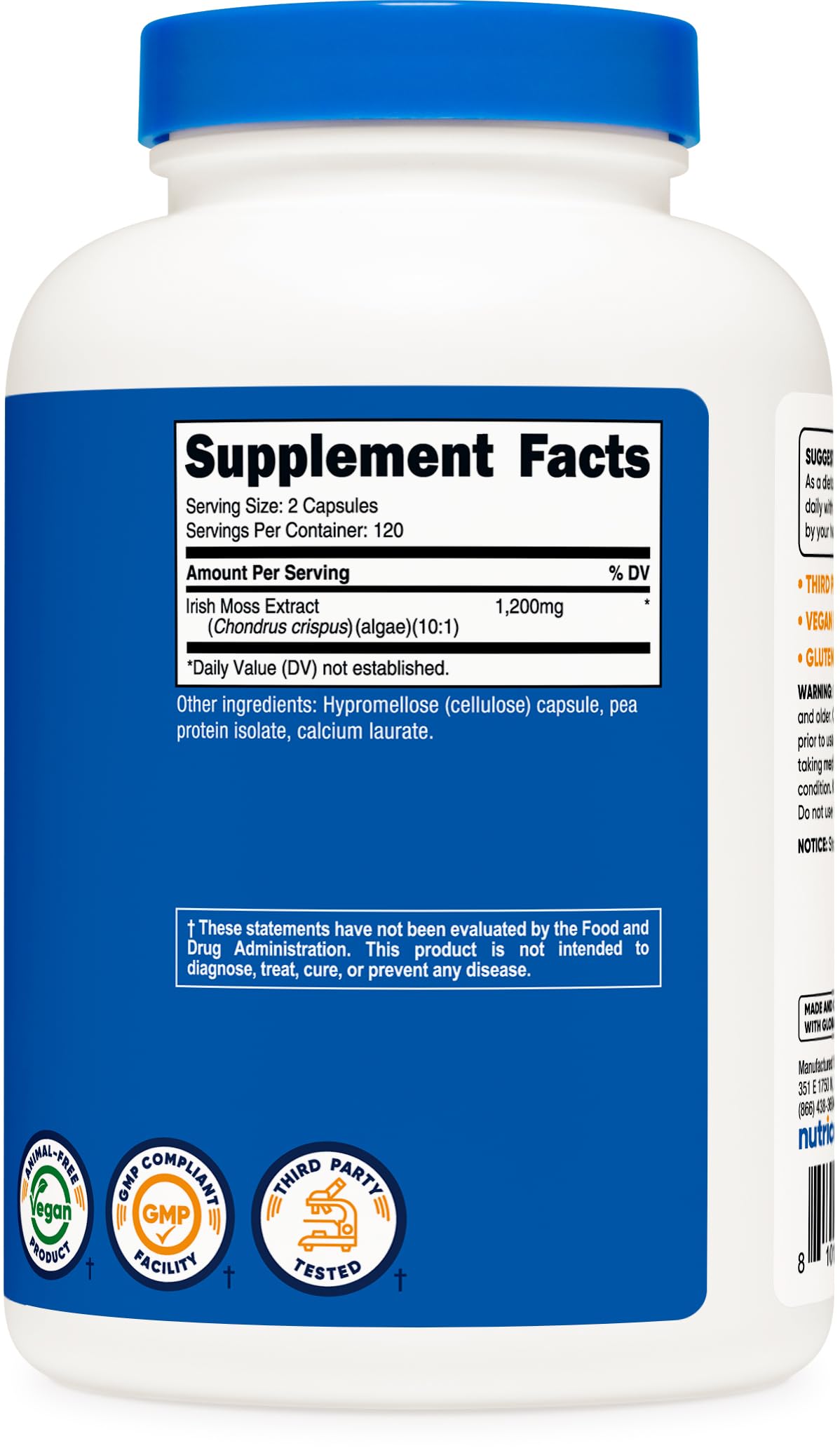 Nutricost Irish Sea Moss Extract Capsules 240 Count