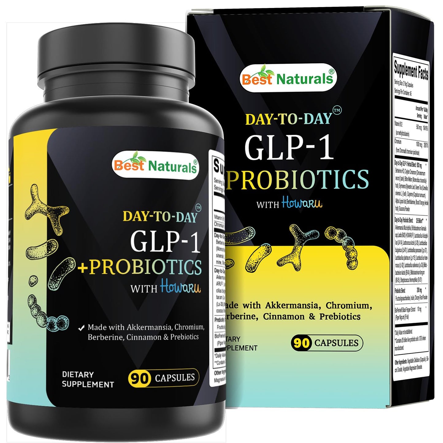 Best Naturals Day-to-Day GLP-1 + Probiotics Supplements 90 Capsules
