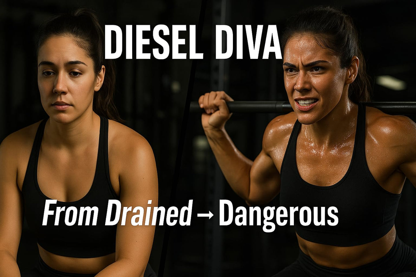 GET DIESEL NUTRITION DIESEL DIVA Pre Workout Powder Energizer, Potent Mental Focus, Endurance with Caffeine, Green Tea, Beta Alanine, B-Vitamins, BCAAs, 11.64 Ounce