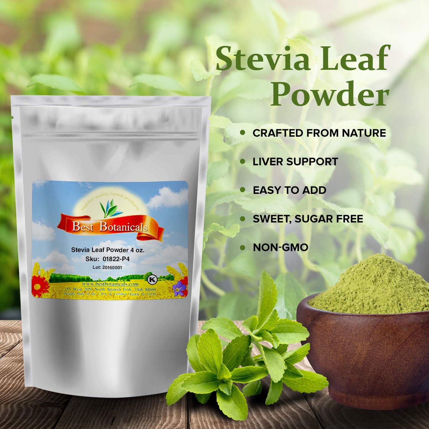 Best Botanicals Stevia Leaf Powder 4 oz