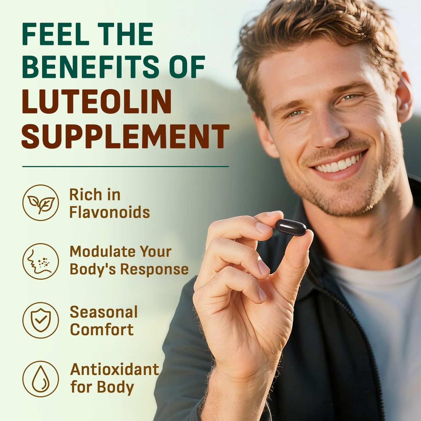 Gyumolics Luteolin Supplement 300mg Softgels 60 Count