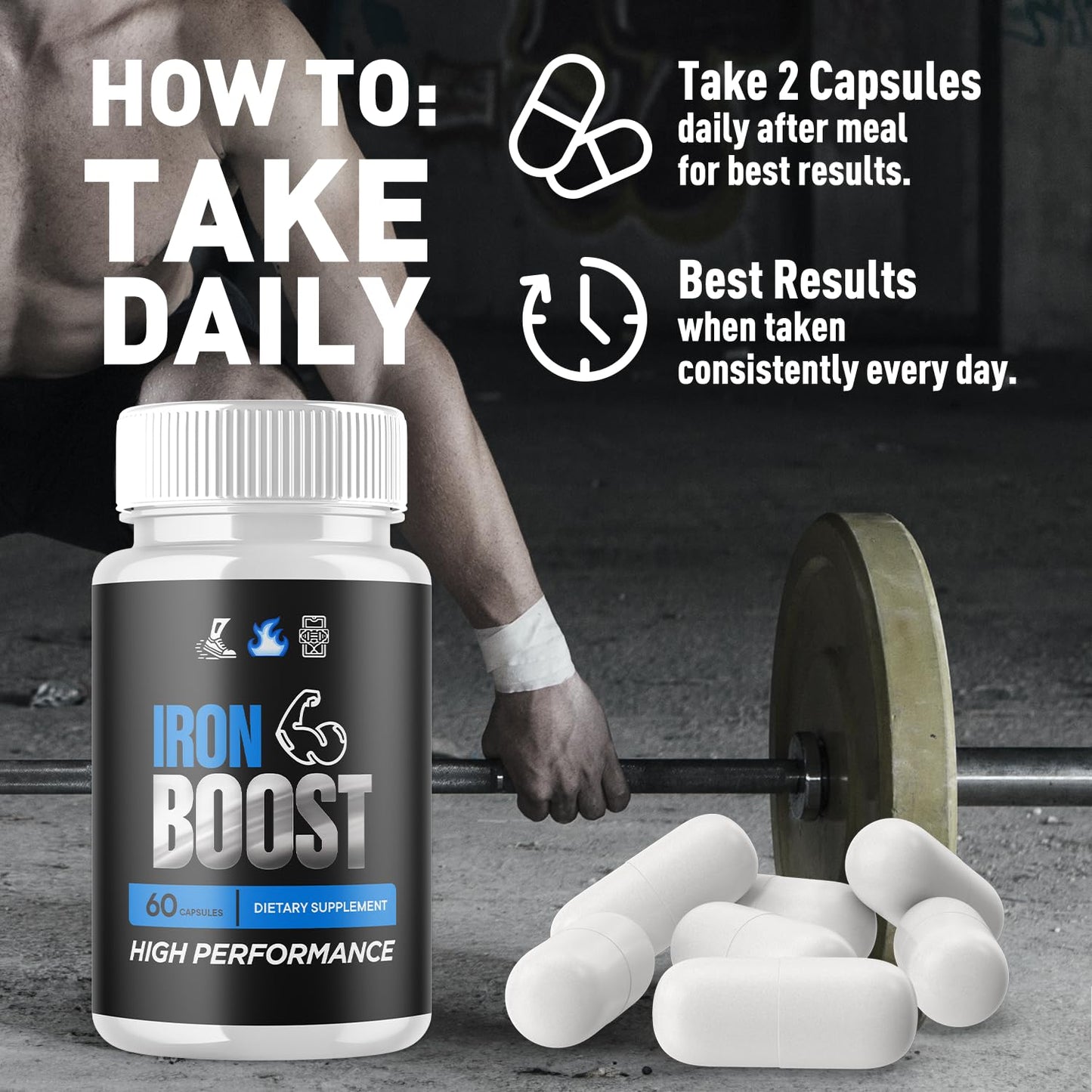 Flex University Iron Boost Capsules, 120 Capsules