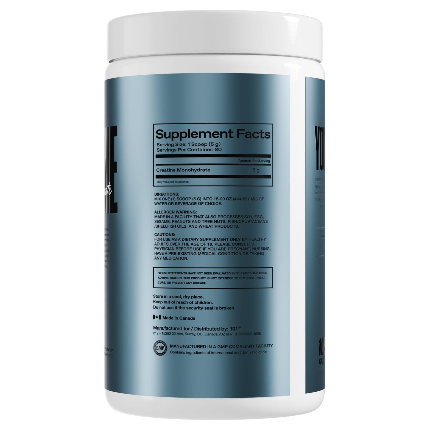 ONE OF ONE Creatine Monohydrate Powder, 14.1 oz, 80 Servings