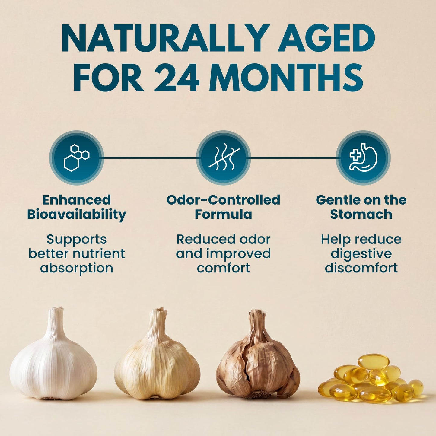 ECOSERENE Aged Garlic Extract 7500mg Softgels, 300 Softgels