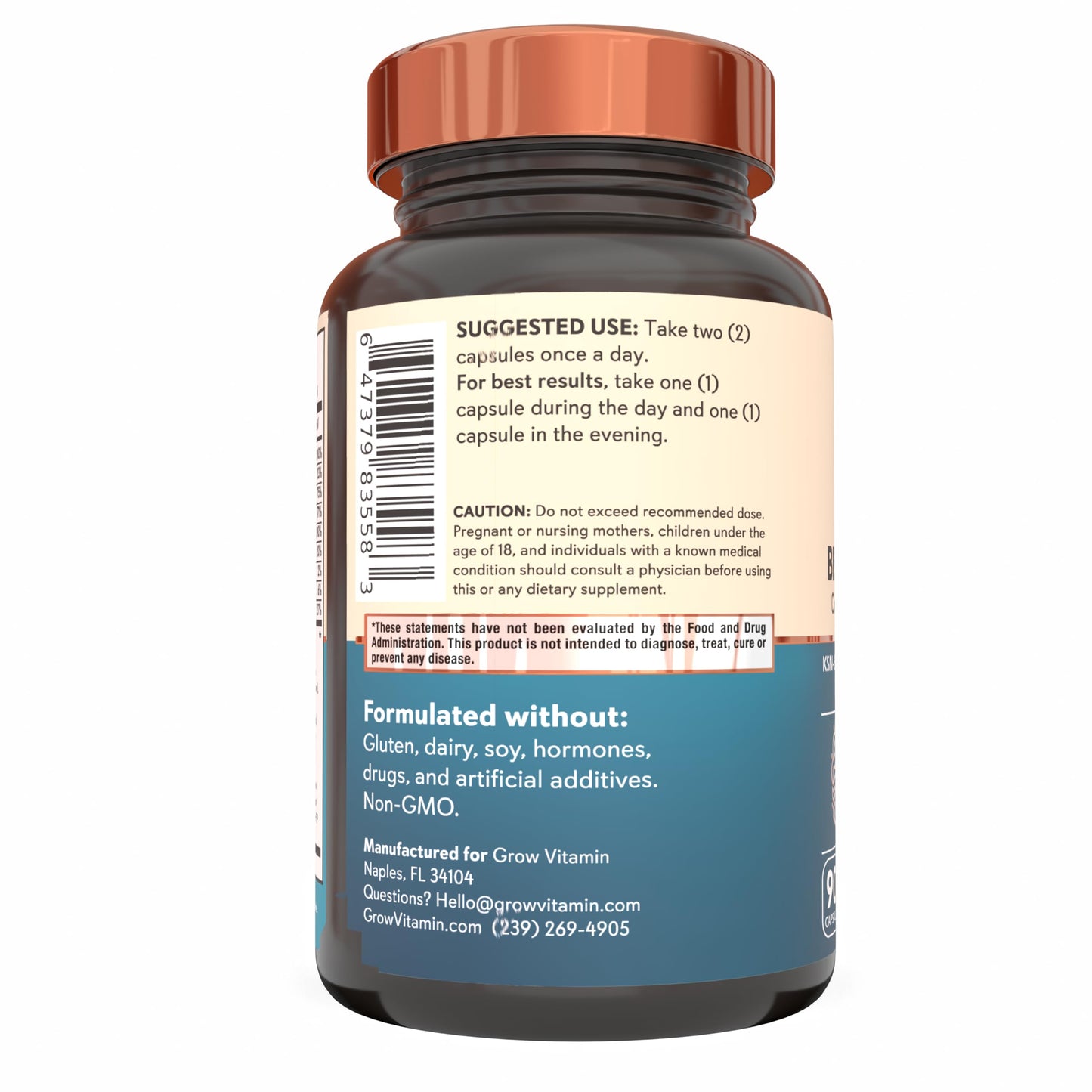 Grow Vitamin Cortisol Support Capsule 90 Count