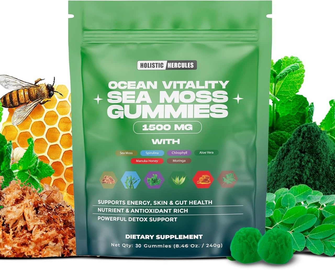 Holistic Hercules Sea Moss Gummies 30 Count