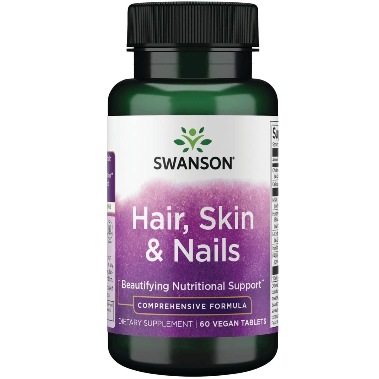 Swanson Hair, Skin & Nails Beauty Supplement Tablets 60 Count