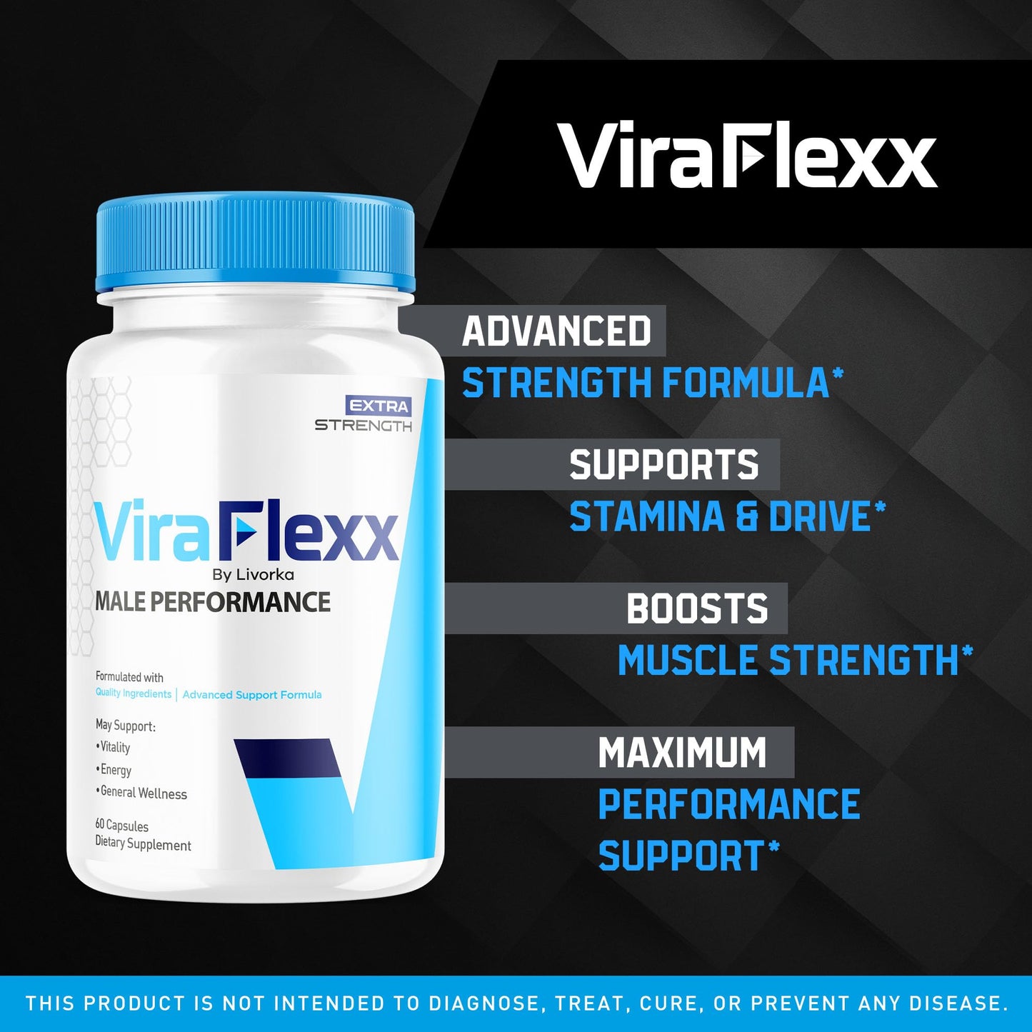 LIVORKA ViraFlexx Pro Capsules for Men, 120 Capsules