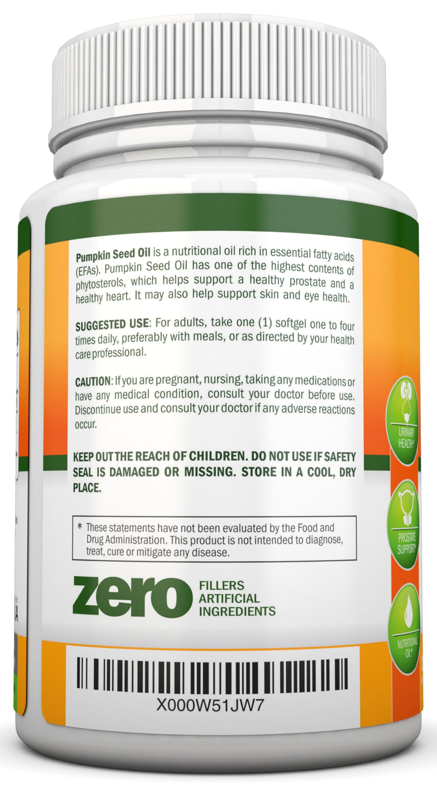 NutriONN Pumpkin Seed Oil 1000mg Softgels 180