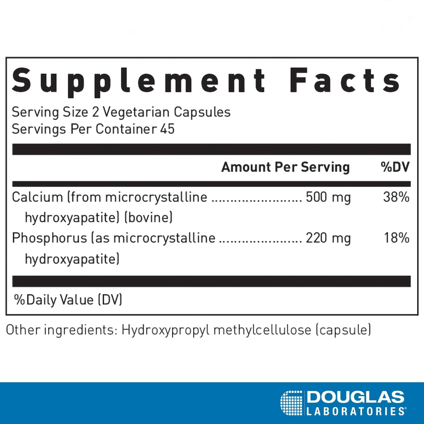 Douglas Laboratories Calcium Microcrystalline Hydroxyapatite Capsules 90 Count