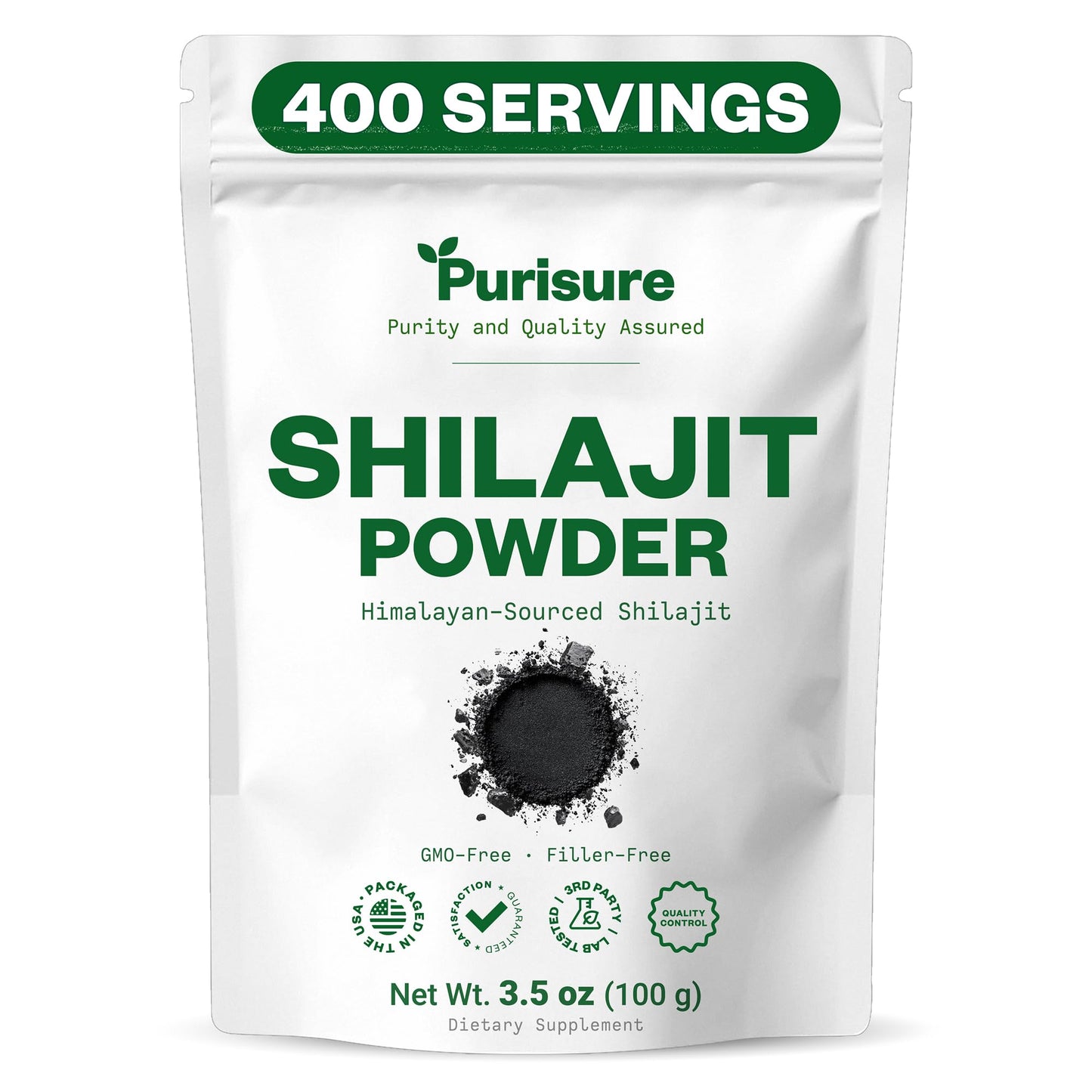 Purisure Shilajit Supplement Powder, 3.52 Ounce, 400 Servings