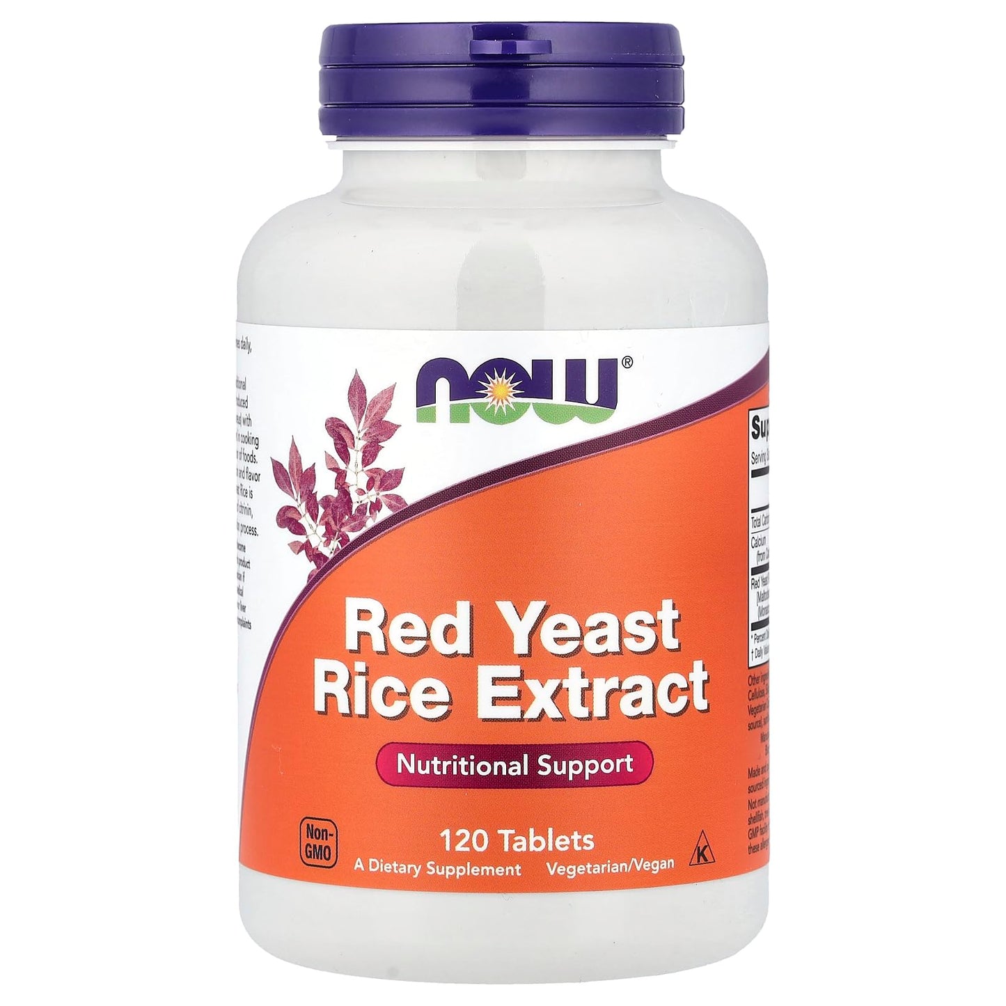 NOW Foods Red Yeast Rice Extract 1200 mg Tablet, 1 Count