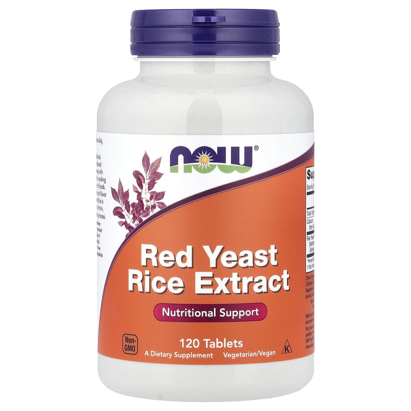 NOW Foods Red Yeast Rice Extract 1200 mg Tablet, 1 Count