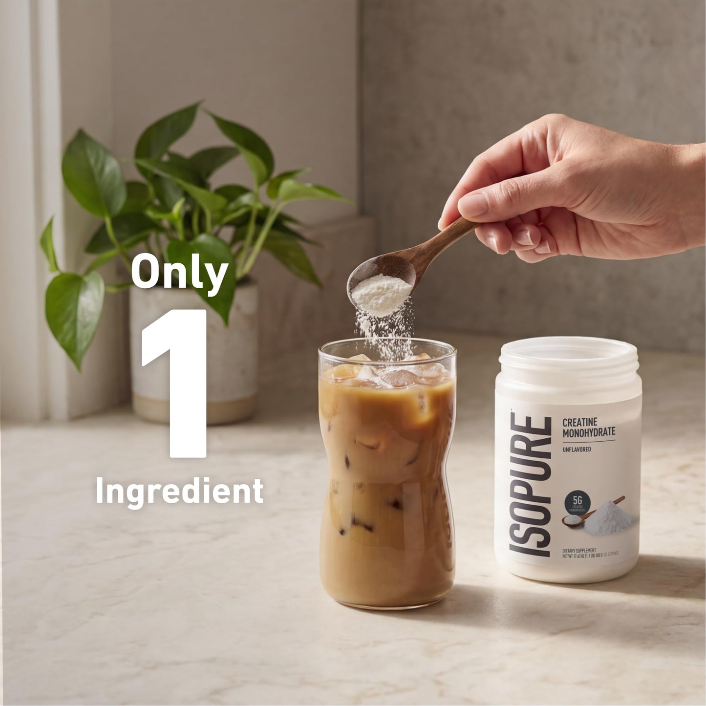Isopure 100% Pure Creatine Monohydrate Powder, 17.6 oz