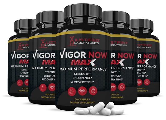 Justified Laboratories Vigor Now Max 1600MG All Natural Advanced Men's Health Formula 300 Capsules