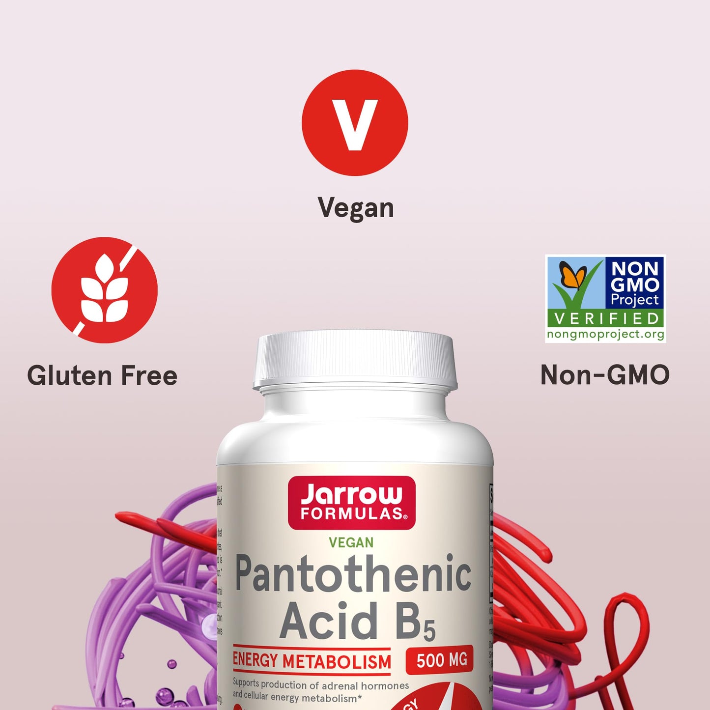 Jarrow Formulas Pantothenic Acid B5 500 mg Capsules 200